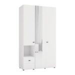 Ντουλαπα Campsie 3k1f1o h207 Λευκο Χρωμα 118x52x208εκ