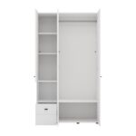 Ντουλαπα Campsie 3k1f1o h207 Λευκο Χρωμα 118x52x208εκ - Image 4