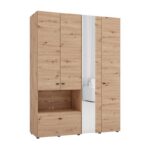 Ντουλαπα Campsie 4k1f1o h207 Artisan Oak Χρωμα 155x52x208εκ