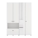 Ντουλαπα Campsie 4k1f1o h207 Λευκο Χρωμα 155x52x208εκ - Image 3