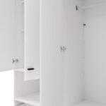 Ντουλαπα Campsie 4k1f1o h207 Λευκο Χρωμα 155x52x208εκ - Image 5