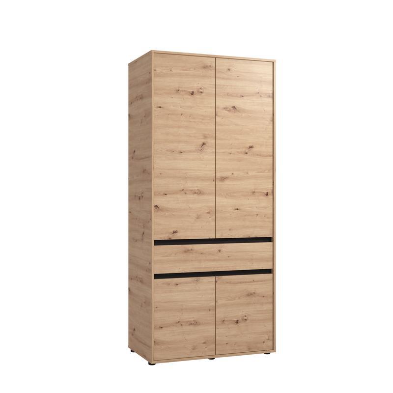ntoylapa-corbett-2k1f-h211-artisan-oak-mayro-mat-chroma-93x55x211ek1747080916 Ντουλαπα Corbett 2k1f h211 Artisan Oak/Μαυρο Ματ Χρωμα 93x55x211εκ - Image 1
