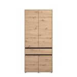 Ντουλαπα Corbett 2k1f h211 Artisan Oak/Μαυρο Ματ Χρωμα 93x55x211εκ - Image 3