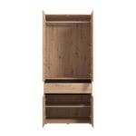 Ντουλαπα Corbett 2k1f h211 Artisan Oak/Μαυρο Ματ Χρωμα 93x55x211εκ - Image 4