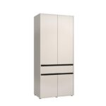 Ντουλαπα Corbett 2k1f h211 Cashmere/Μαυρο Ματ Χρωμα 93x55x211εκ