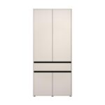 Ντουλαπα Corbett 2k1f h211 Cashmere/Μαυρο Ματ Χρωμα 93x55x211εκ - Image 3