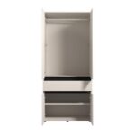 Ντουλαπα Corbett 2k1f h211 Cashmere/Μαυρο Ματ Χρωμα 93x55x211εκ - Image 4