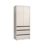 Ντουλαπα Corbett 2k3f h211 Cashmere/Μαυρο Ματ Χρωμα 93x55x211εκ - Image 3