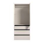 Ντουλαπα Corbett 2k3f h211 Cashmere/Μαυρο Ματ Χρωμα 93x55x211εκ - Image 4