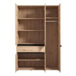 Ντουλαπα Corbett 3k1f1o h211 Artisan Oak/Μαυρο Ματ Χρωμα 138x55x211εκ - Image 4