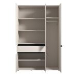Ντουλαπα Corbett 3k1f1o h211 Cashmere/Μαυρο Ματ Χρωμα 138x55x211εκ - Image 4