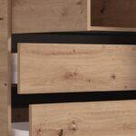 Ντουλαπα Corbett 3k3f1o h211 Artisan/Μαυρο Ματ Χρωμα 138x55x211εκ - Image 6