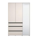Ντουλαπα Corbett 3k3f1o h211 Cashmere/Μαυρο Ματ Χρωμα 138x55x211εκ - Image 3