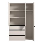 Ντουλαπα Corbett 3k3f1o h211 Cashmere/Μαυρο Ματ Χρωμα 138x55x211εκ - Image 4