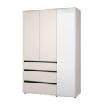Ντουλαπα Corbett 3k3f1o h211 Cashmere/Μαυρο Ματ Χρωμα 138x55x211εκ - Image 5