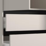 Ντουλαπα Corbett 3k3f1o h211 Cashmere/Μαυρο Ματ Χρωμα 138x55x211εκ - Image 6