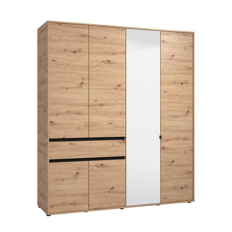 ntoylapa-corbett-4k1f1o-h211-artisan-oak-mayro-mat-chroma-183x55x211ek1751352004 Ντουλαπα Corbett 4k1f1o h211 Artisan Oak/Μαυρο Ματ Χρωμα 183x55x211εκ - Image 1