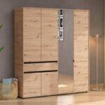 Ντουλαπα Corbett 4k1f1o h211 Artisan Oak/Μαυρο Ματ Χρωμα 183x55x211εκ - Image 2
