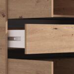 Ντουλαπα Corbett 4k1f1o h211 Artisan Oak/Μαυρο Ματ Χρωμα 183x55x211εκ - Image 5