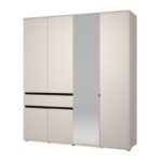 Ντουλαπα Corbett 4k1f1o h211 Cashmere/Μαυρο Ματ Χρωμα 183x55x211εκ - Image 5