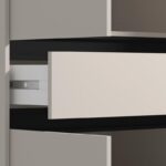 Ντουλαπα Corbett 4k1f1o h211 Cashmere/Μαυρο Ματ Χρωμα 183x55x211εκ - Image 6