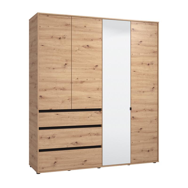 ntoylapa-corbett-4k3f1o-h211-artisan-oak-mayro-mat-chroma-183x55x211ek1747080319 Ντουλαπα Corbett 4k3f1o h211 Artisan Oak/Μαυρο Ματ Χρωμα 183x55x211εκ - Image 1