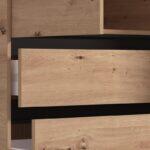 Ντουλαπα Corbett 4k3f1o h211 Artisan Oak/Μαυρο Ματ Χρωμα 183x55x211εκ - Image 5