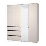 Ντουλαπα Corbett 4k3f1o h211 Cashmere/Μαυρο Ματ Χρωμα 183x55x211εκ - Image 5