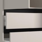 Ντουλαπα Corbett 4k3f1o h211 Cashmere/Μαυρο Ματ Χρωμα 183x55x211εκ - Image 6