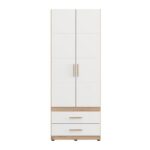 Ντουλαπα Dillon 2k2f h207 Artisan Oak-Λευκο 79x52x208εκ - Image 3