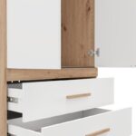Ντουλαπα Dillon 2k2f h207 Artisan Oak-Λευκο 79x52x208εκ - Image 5