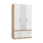 Ντουλαπα Dillon 3k3f1o h207 Artisan Oak-Λευκο 117x52x208εκ