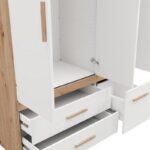 Ντουλαπα Dillon 3k3f1o h207 Artisan Oak-Λευκο 117x52x208εκ - Image 5