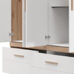 Ντουλαπα Dillon 4k2f1o h207 Artisan Oak-Λευκο 155x52x208εκ - Image 5