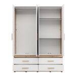 Ντουλαπα Dillon 4k4f1o h207 Artisan Oak-Λευκο 155x52x208εκ - Image 4