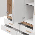 Ντουλαπα Dillon 4k4f1o h207 Artisan Oak-Λευκο 155x52x208εκ - Image 5