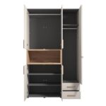 Ντουλαπα Donald 3k2f1o h227 Cashmere/Artisan Oak Χρωμα 135x57x227εκ - Image 5