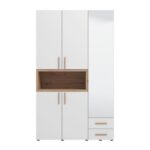 Ντουλαπα Donald 3k2f1o h227 Λευκο/Artisan Oak Χρωμα 135x57x227εκ - Image 3