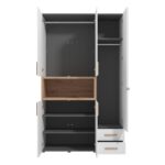 Ντουλαπα Donald 3k2f1o h227 Λευκο/Artisan Oak Χρωμα 135x57x227εκ - Image 5