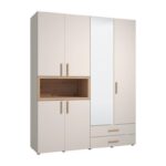 Ντουλαπα Donald 4k2f1o h227 Cashemere/Artisan Oak Χρωμα 179x57x227εκ