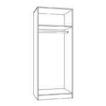 Ντουλαπα Fylliana Flexi 2k Cashmere Χρωμα 70x52x175εκ - Image 2