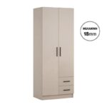 Ντουλαπα Fylliana Prime 2κ Kf 18 Cashmere Χρωμα 80x52x205εκ