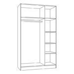 Ντουλαπα Fylliana Prime 3κ 18 Artisan Χρωμα 120x52x205εκ - Image 4