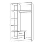 Ντουλαπα Fylliana Prime 3k2fo Cashmere Χρωμα 120x54x205εκ - Image 2