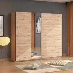 Ντουλαπα Gard 245 Og h217 Με Καθρεφτη Artisan Oak Χρωμα 245x61x218εκ - Image 2