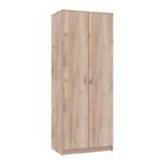 Ντουλαπα Hana 2κ Grey Oak 80x52x205εκ
