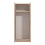 Ντουλαπα Hana 2κ Grey Oak 80x52x205εκ - Image 4