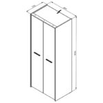 Ντουλαπα Hana 2κ Sonoma 80x52x205εκ - Image 8
