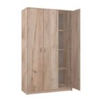 Ντουλαπα Hana 3k Grey Oak 120x52x205εκ - Image 5