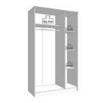 Ντουλαπα Hana 3k2fo Sonoma 120x52x205εκ - Image 9